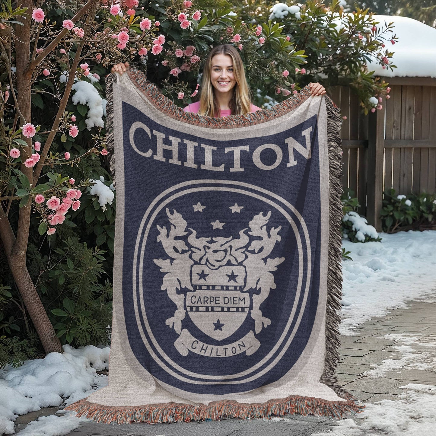 Gilmore Girls Woven Blanket with Chilton Logo